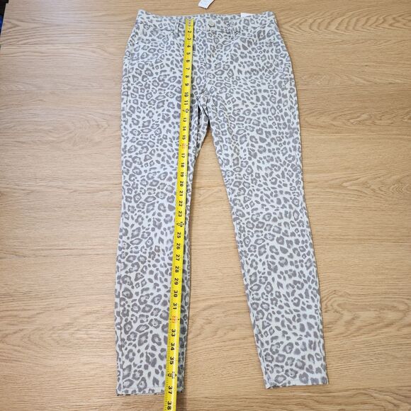 WHITE HOUSE BLACK MARKET The Skinny Pants 4 Ankle Jean Leopard Cheetah 30x28 NWT - Picture 6 of 11